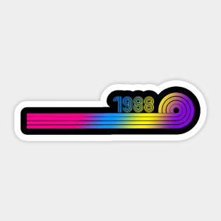 1988 Retro Vintage Design Sticker